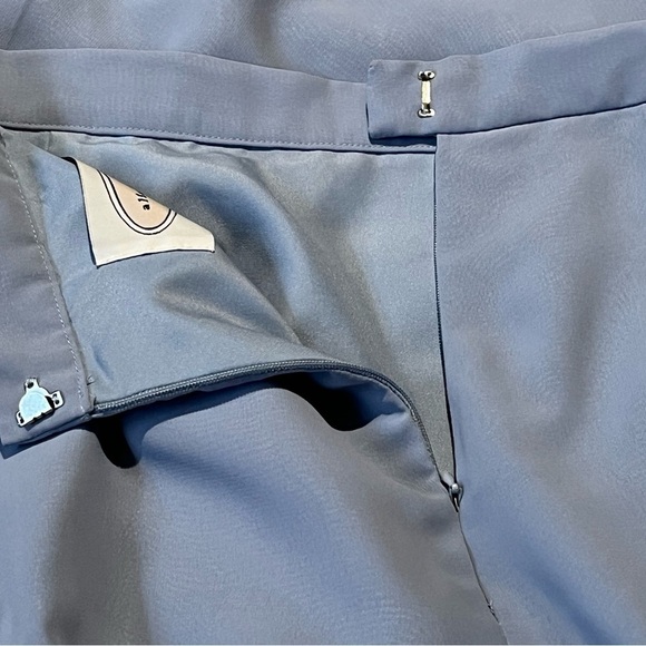 NEW Formal Skirt w/ Train Sheer Chiffon Dusty Blue Floor Length - Picture 10 of 12